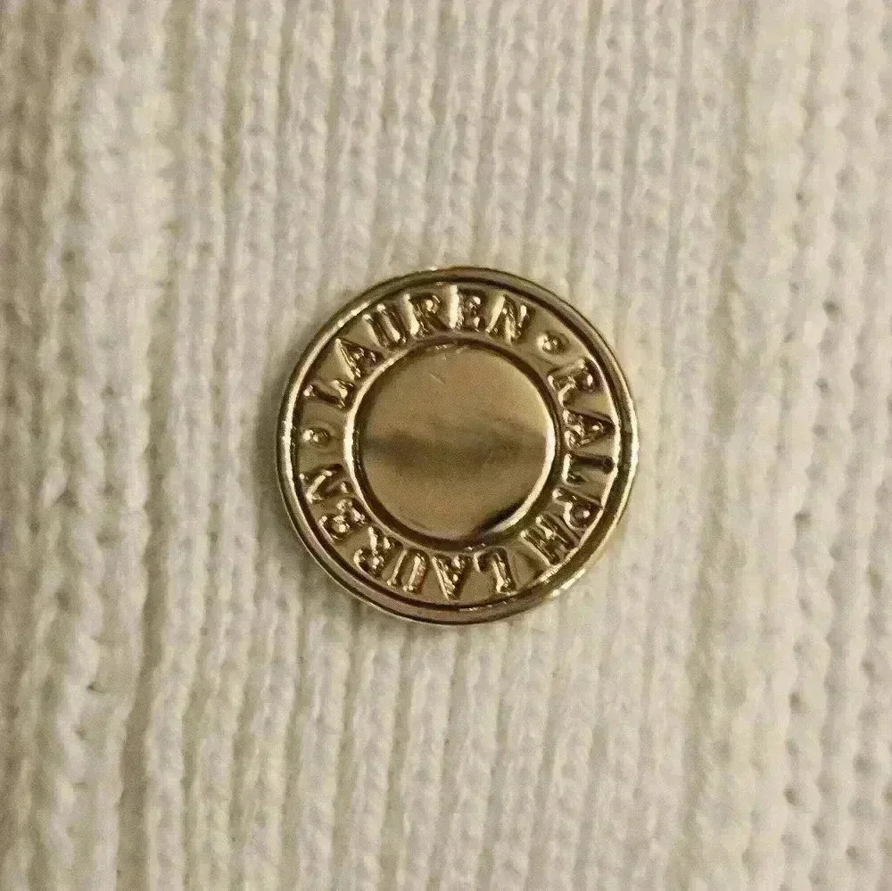 Lauren Ralph Lauren White Cotton Cropped Polo Knit Sweater Plus Womens 1X EUC - Picture 14 of 15